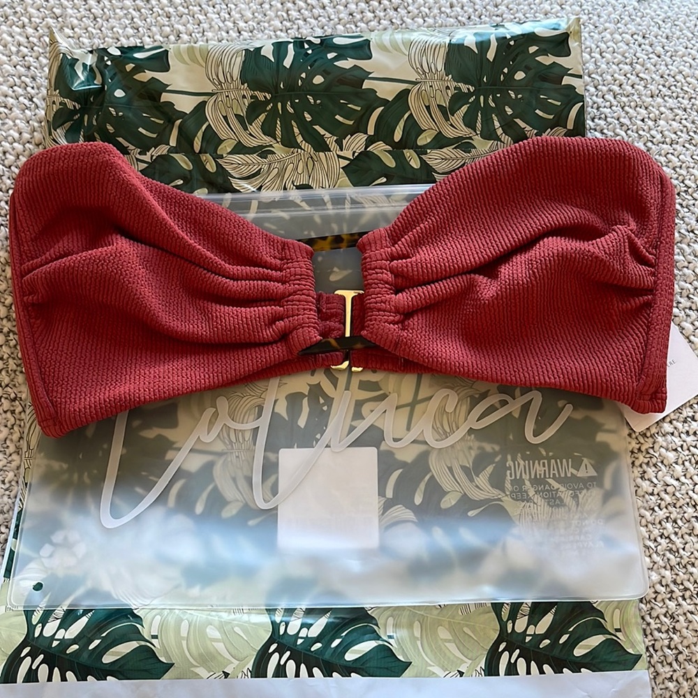 Juliette hybrid spice swim top